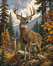 Load image into Gallery viewer, Paint by numbers kit for adults Majestic Wild Deer Figured'Art UK