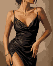 Load image into Gallery viewer, Paint by numbers kit for adults The Black Dress Figured'Art UK