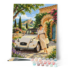 Load image into Gallery viewer, Citroën 2CV at the Garden Gate
