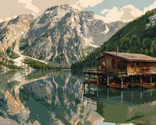 Load image into Gallery viewer, Paint by numbers kit for adults Dolomites Lake Reflection Figured'Art UK