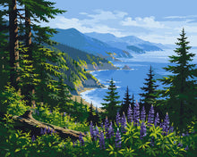 Load image into Gallery viewer, Paint by numbers kit for adults Wildflowers by the Coast Figured'Art UK