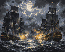 Load image into Gallery viewer, Paint by numbers kit for adults Battle Under the Moon Figured'Art UK