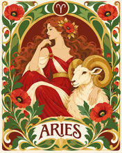 Load image into Gallery viewer, Paint by numbers kit for adults Art Nouveau Zodiac Aries Figured'Art UK
