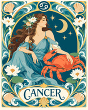 Load image into Gallery viewer, Paint by numbers kit for adults Art Nouveau Zodiac Cancer Figured'Art UK
