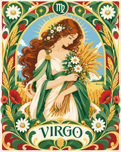 Load image into Gallery viewer, Paint by numbers kit for adults Art Nouveau Zodiac Virgo Figured'Art UK