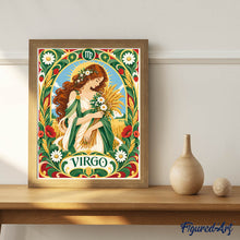 Load image into Gallery viewer, Art Nouveau Zodiac Virgo