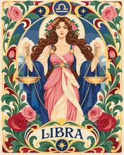 Load image into Gallery viewer, Paint by numbers kit for adults Art Nouveau Zodiac Libra Figured'Art UK