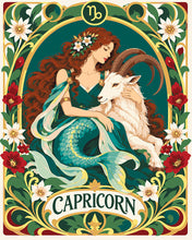 Load image into Gallery viewer, Paint by numbers kit for adults Art Nouveau Zodiac Capricorn Figured'Art UK