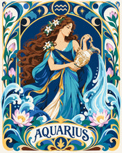 Load image into Gallery viewer, Paint by numbers kit for adults Art Nouveau Zodiac Aquarius Figured'Art UK