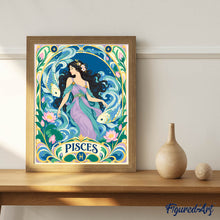 Load image into Gallery viewer, Art Nouveau Zodiac Pisces