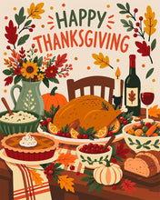 Load image into Gallery viewer, Paint by numbers kit for adults Happy Thanksgiving Figured'Art UK