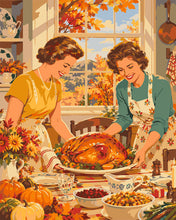 Load image into Gallery viewer, Paint by numbers kit for adults Thanksgiving is Served Figured'Art UK