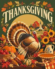 Load image into Gallery viewer, Paint by numbers kit for adults Thanksgiving Turkey Figured'Art UK