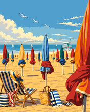 Load image into Gallery viewer, Paint by numbers kit for adults Deauville Beach Normandie Figured'Art UK