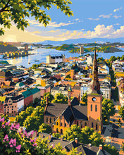 Load image into Gallery viewer, Paint by numbers kit for adults Oslo Cathedral, Norway Figured'Art UK