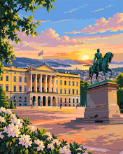 Load image into Gallery viewer, Paint by numbers kit for adults Norwegian Royal Palace Figured'Art UK