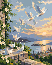 Load image into Gallery viewer, Paint by numbers kit for adults Origami Birds Figured'Art UK