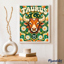 Load image into Gallery viewer, Retro Zodiac Taurus
