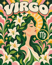 Load image into Gallery viewer, Paint by numbers kit for adults Retro Zodiac Virgo Figured'Art UK
