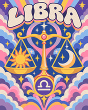 Load image into Gallery viewer, Paint by numbers kit for adults Retro Zodiac Libra Figured'Art UK