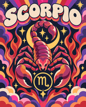 Load image into Gallery viewer, Paint by numbers kit for adults Retro Zodiac Scorpio Figured'Art UK