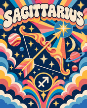 Load image into Gallery viewer, Paint by numbers kit for adults Retro Zodiac Sagittarius Figured'Art UK