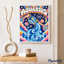Load image into Gallery viewer, Retro Zodiac Aquarius