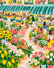 Load image into Gallery viewer, Paint by numbers kit for adults A Market in Bloom Figured'Art UK