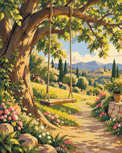 Load image into Gallery viewer, Paint by numbers kit for adults A Swing in the Sun Figured'Art UK