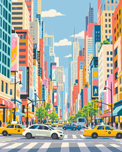 Load image into Gallery viewer, Paint by numbers kit for adults Downtown Colors Figured'Art UK