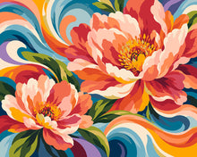 Load image into Gallery viewer, Paint by numbers kit for adults Floral Waves Figured'Art UK