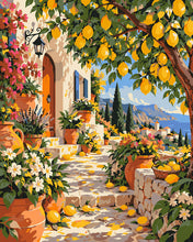 Load image into Gallery viewer, Paint by numbers kit for adults Lemon Tree Lane Figured'Art UK