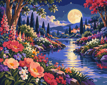 Load image into Gallery viewer, Paint by numbers kit for adults Moonlit Garden Figured'Art UK