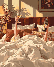 Load image into Gallery viewer, Paint by numbers kit for adults Sips and Sheets Figured'Art UK