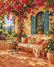 Load image into Gallery viewer, Paint by numbers kit for adults Terrace in Bloom Figured'Art UK