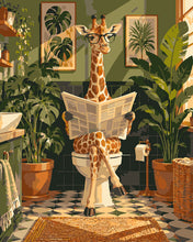 Load image into Gallery viewer, Paint by numbers kit for adults The Daily Giraffe Figured'Art UK