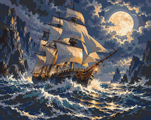 Load image into Gallery viewer, Paint by numbers kit for adults Voyage by Moonlight Figured'Art UK