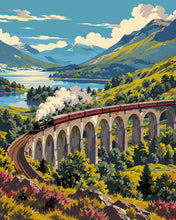 Load image into Gallery viewer, Paint by numbers kit for adults Glenfinnan Viaduct Figured'Art UK