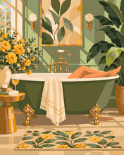 Load image into Gallery viewer, Paint by numbers kit for adults Botanical Bath Retreat Figured'Art UK