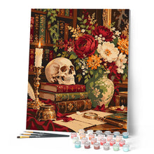Load image into Gallery viewer, Candlelit Gothic Library Still Life