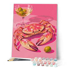 Load image into Gallery viewer, Pink Crab with Martini