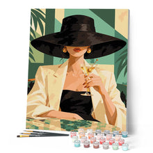 Load image into Gallery viewer, Glamorous Hat and Martini Portrait