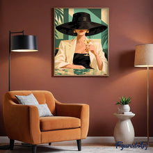 Load image into Gallery viewer, Glamorous Hat and Martini Portrait