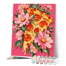 Load image into Gallery viewer, Pizza Slice with Pink Flowers