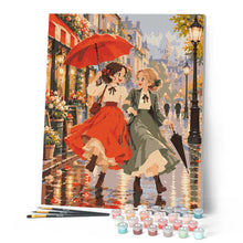 Load image into Gallery viewer, Rainy Parisian Stroll with Umbrellas
