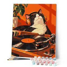 Load image into Gallery viewer, Retro Cat Grooves on Vinyl