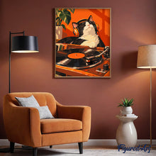 Load image into Gallery viewer, Retro Cat Grooves on Vinyl
