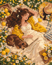 Load image into Gallery viewer, Paint by numbers kit for adults Sunlit Meadow Picnic Figured'Art UK