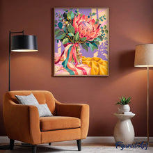 Load image into Gallery viewer, Protea Bouquet in Glass Vase