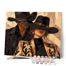 Load image into Gallery viewer, Cowboy Couple in Black Hats